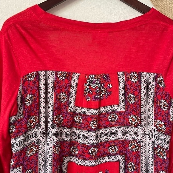 Anthropologie Porridge Red Bandana Backstory Tee - Picture 3 of 4